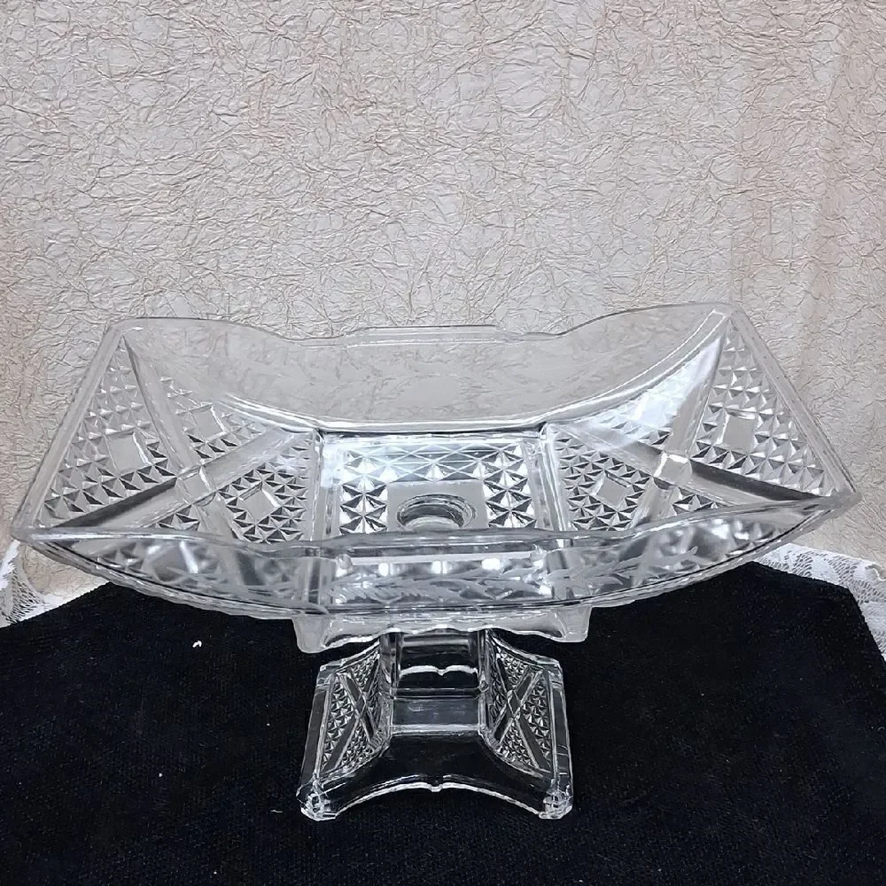 ANTIQUE EAPG 1880s Adams & Co Ashman Crossroads‎ Pattern Compote